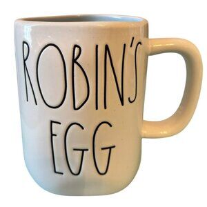 Rae Dunn Artisan Mug 16 Oz Easter Robins Egg Blue Interior Ceramic Coffee Tea